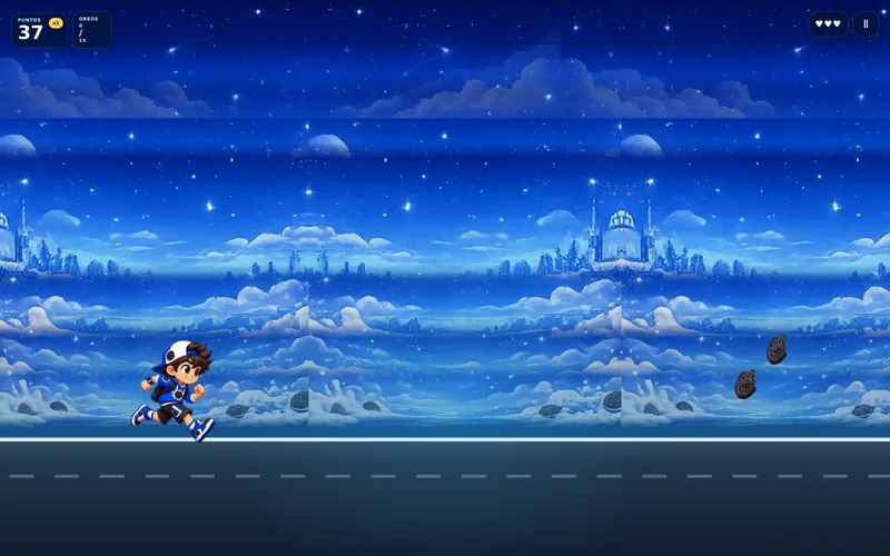 Captura real de OREO Rush en ejecución sobre escritorio
